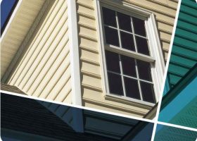 A collage of different pictures showcasing the impeccable siding craftsmanship by a reputable siding contractor in Kettering, OH.