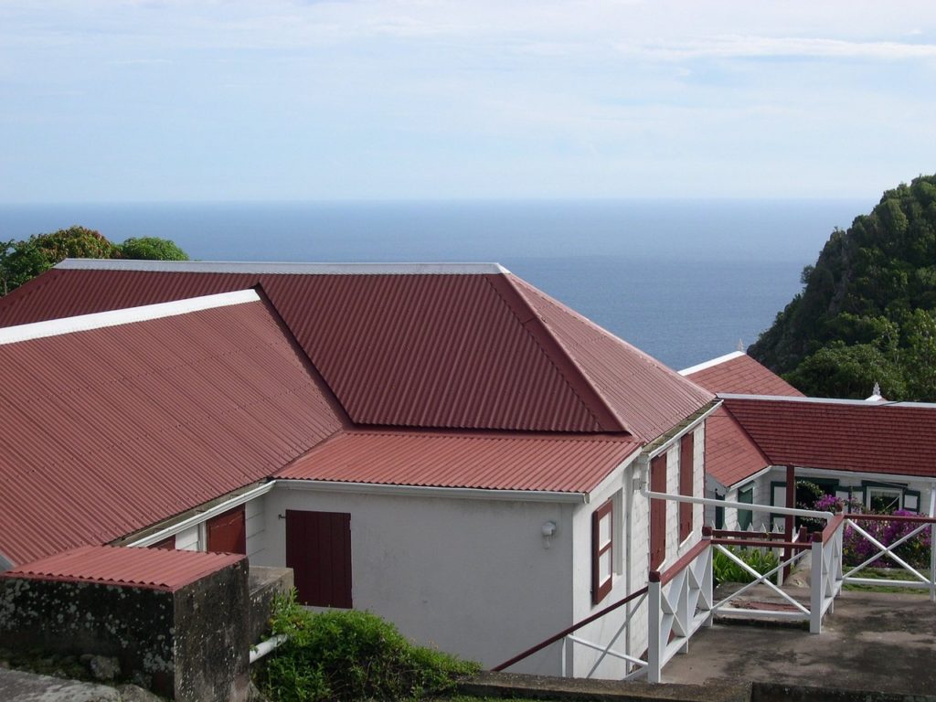 red color metal roof