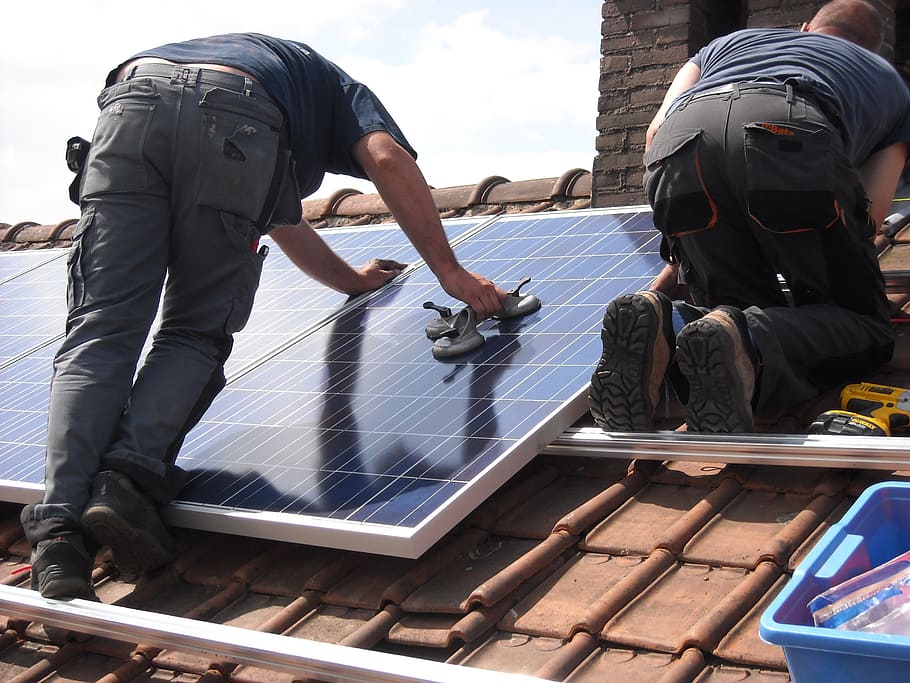 solar panel installation by professionals