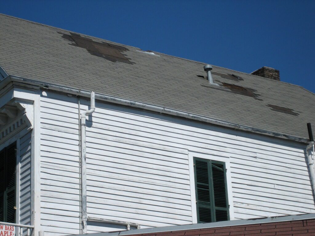 wind damaged roof